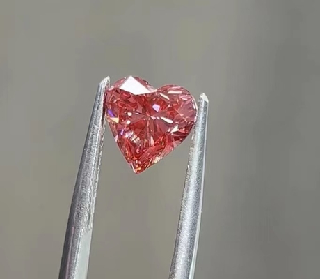 1.15 ct 종합적 CVD 핑크 하트 다이아몬드 브릴리언트 커트 인공 실험실 그로운
