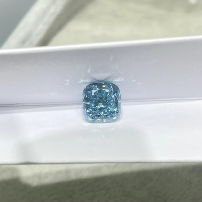 쿠션 브릴리언트 커트 1.17 ct Blue Diamond 연구실 그로운 빛깔 다이아몬드 VS1