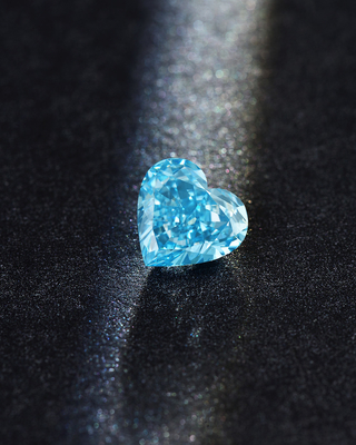 IGI 심장 모양의 느슨한 실험실에서 자란 파란색 CVD 다이아몬드 1.4ct-2.0ct