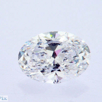 3.2ct 부티가 없어 얼음 절단 타원형 화려한 IGI 인증 실험실 제작 합성 흰색 CVD 다이아몬드