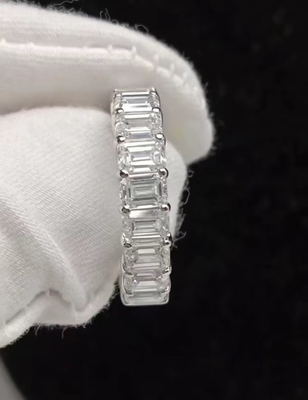 에메랄드 다이아몬드 반지 흰 다이아몬드 반지 결혼식 영원한 반지 실험실 자란 다이아몬드 반지