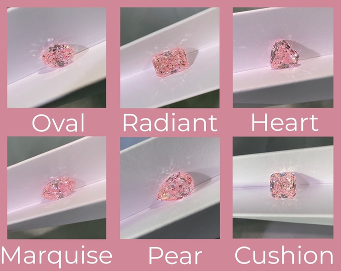 3ct+ 종합적 CVD 핑크색 쿠션 브릴리언트형은 실험실 성장 다이아몬드 1을 줄였습니다
