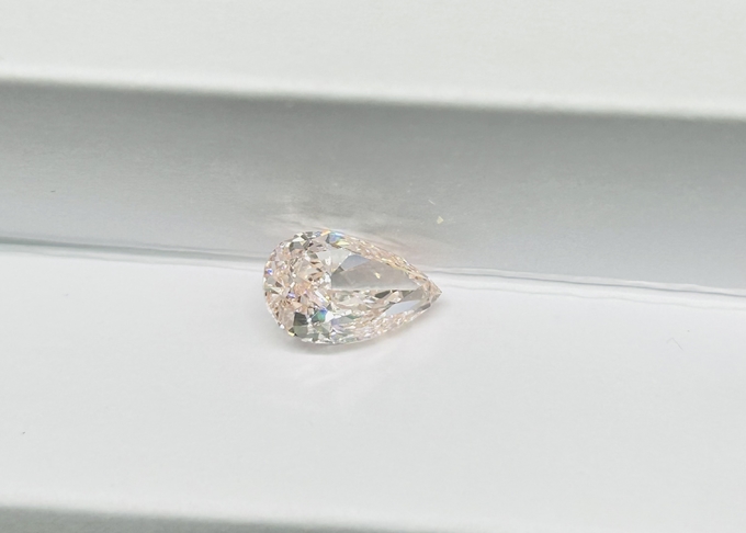 1.64CT 배 형상 시험소 핑크색 재배 밝은 변동 장식적 드릴은 달걀 모양 재배 다이아몬드 2를 찌릅니다