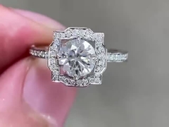 실험실에서 만든 다이아몬드 보석 실험실에서 자란 다이아몬드 보석 원 다이아몬드 반지 스터드 귀걸이