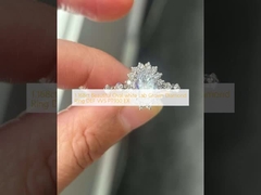 1.168ct 아름다운 오벌 화이트 랩 그로운 다이아몬드 링 DEF VVS PT950 EX